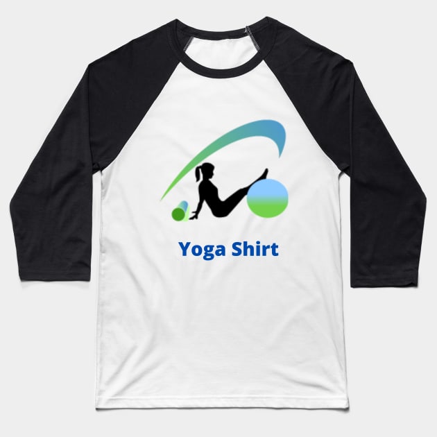 Yoga Shirt Baseball T-Shirt by Gnanadev